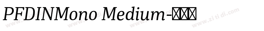 PFDINMono Medium字体转换
